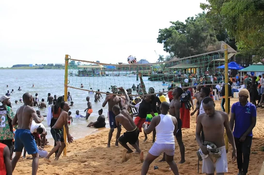 Team building activity at White Sand Beach
