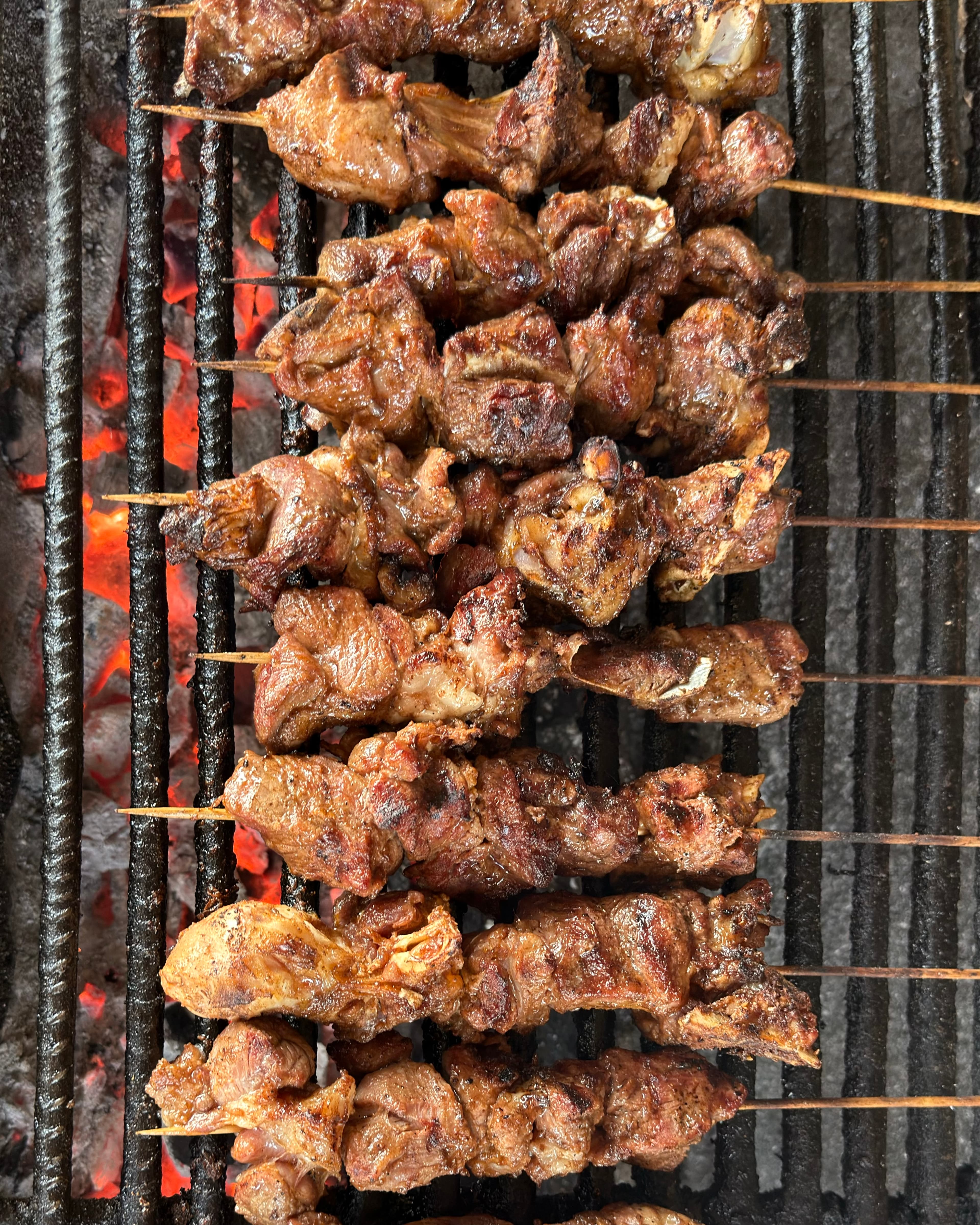 Freshly grilled food at White Sand Beach