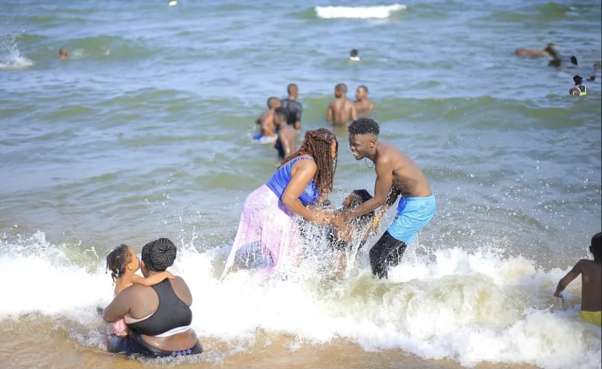 Swimming at White Sand Beach
